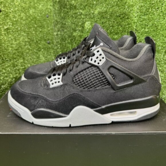 Nike Air Jordan 4 Retro Black Canvas - Picture 5 of 7